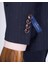 Italyan Stil Slim Fit Çizgili Kruvaze Ceket Pantolon Takım Elbise Lacivert T9501 3