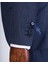 Italyan Stil Çizgili Ceket Yelek Pantolon Takım Elbise Lacivert T10731 4