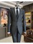 Italyan Stil Slim Fit Erkek Ceket Yelek Pantolon Takım Elbise Siyah T11028 1