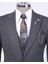 Italyan Stil Slim Fit Ceket Yelek Pantolon Takım Elbise Antrasit T11396 2