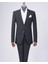 Italyan Stil Slim Fit Çizgili Ceket Beli Bağlamalı Pantolon Takım Elbise Siyah T11791 3