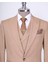 İtalyan Stil Ceket Yelek Pantolon Takım Elbise Camel T12820 2