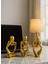 Ev & Ofis Dekoru – Gold 3’lü İnsan Figürü Seti | El Yapımı Minimalist Heykel Takımı 4