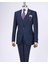İtalyan Stil Slim Fit Erkek Ceket Yelek Pantolon Takım Elbise Lacivert T12994 1