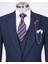 İtalyan Stil Slim Fit Erkek Ceket Yelek Pantolon Takım Elbise Lacivert T12994 2