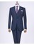 İtalyan Stil Slim Fit Erkek Ceket Yelek Pantolon Takım Elbise Lacivert T12994 5