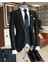 İtalyan stil ceket yelek pantolon siyah armürlü damatlık set T3746 4