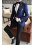 İtalyan Kesim Ceket Yelek Pantolon Lacivert Damatlık Set T3460 3