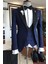 İtalyan Kesim Ceket Yelek Pantolon Lacivert Damatlık Set T3460 5