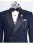 Italyan Kesim Slim Fit Kruvaze Ceket Pantolon Damatlık Set Lacivert T9215 2
