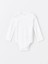 Lcw Baby Ekru Bisiklet Yaka Uzun Kollu Kız Bebek Çıtçıtlı Bodysuit 2'li 4