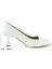 Laura Beyaz Zarif Gelinlik Sivri Burun Topuklu Ayakkabı 3