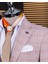 Klasik Kesim Regular Fit Mono Yaka Ekose Erkek Ceket Pembe T11526 3