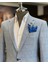 İtalyan stil slim fit ekose erkek ceket mavi T12548 4