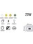 20W LED Projektör |amber Işık|bahçe, Halı Saha, Dış Mekan Aydınlatma IP66 Su Geçirmez 2