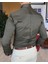 Italyan Stil Slim Fit Dik Yaka Saten Erkek Gömlek Haki T4745 4