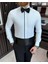 İtalyan Kesim Damatlık Slim Fit Ata Yaka Erkek Gömlek T3469 2