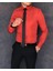 Italyan Stil Slim Fit Erkek Kravat Yaka Gömlek Kiremit T5904 2