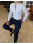 Italyan Kesim Slim Fit Erkek Hakim Yaka Gömlek Buz Mavisi T4796 1