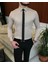 Italyan Stil Slim Fit Erkek Kravat Yaka Gömlek Bej T6821 1