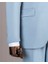 Italyan Stil Slim Fit Ceket Yelek Pantolon Takım Elbise Mavi T14185 5