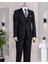 Italyan Stil Slim Fit Ceket Yelek Pantolon Takım Elbise Siyah T14187 5