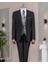 Italyan Stil Kombin Takım Elbise Ceket Yelek Pantalon Siyah T14355 1