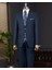 Italyan Stil Kombin Takım Elbise Ceket Yelek Pantalon Lacivert T14042 1