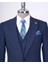 Italyan Stil Slim Fit Erkek Ceket Yelek Pantolon Takım Elbise Lacivert T13466 2