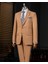 Italyan Stil Slim Fit Ceket Pantalon Takım Elbise Camel T14000 1