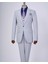 Italyan Stil Slim Fit 8 Drop Ceket Yelek Pantolon Takım Elbise Gri T12634 1