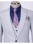 Italyan Stil Slim Fit 8 Drop Ceket Yelek Pantolon Takım Elbise Gri T12634 2