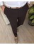 Italyan Stil Slim Fit Erkek Kumaş Pantolon Kahverengi T4488 1