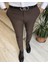 Italyan Stil Slim Fit Erkek Kumaş Pantolon Kahverengi T4911 2