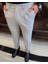 Italyan Stil Slim Fit Erkek Pileli Kumaş Pantolon Gri T5286 1