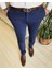 İtalyan stil slim fit erkek kumaş pantolon Açık Lacivert T4828 2