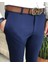 İtalyan stil slim fit erkek kumaş pantolon Açık Lacivert T4828 4