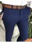 İtalyan stil slim fit erkek kumaş pantolon Açık Lacivert T4828 5
