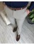 Italyan Stil Slim Fit Erkek Kumaş Pantolon Gri T4901 2