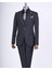 Italyan Stil Ceket Yelek Pantolon Takım Elbise Siyah T12803 1