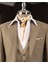 Italyan Stil Kombin Takım Elbise Ceket Yelek Pantalon Haki T14036 2