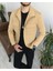 Italyan Stil Slim Fit Erkek Mevsimlik Bomber Ceket Camel T7870 1