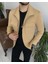 Italyan Stil Slim Fit Erkek Mevsimlik Bomber Ceket Camel T7870 2