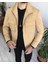 Italyan Stil Slim Fit Erkek Mevsimlik Bomber Ceket Camel T7870 3