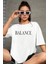 Balance Baskılı Oversize Unısex Tshirt -%100 Pamuk Kumaş- Caglisa 1
