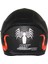 M-910 Starline Mat Siyah-Kırmızı Güneş Vizörlü Kask (Siyah Camlı) 2