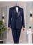 Italyan Stil Slim Fit Şal Yaka Ceket Pantolon Damatlık Set Lacivert T14286 1