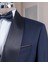Italyan Stil Slim Fit Şal Yaka Ceket Pantolon Damatlık Set Lacivert T14286 5