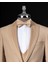 Italyan Stil Şal Yaka Ceket Yelek Pantolon Damatlık Set Bej T14269 2
