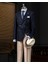 Italyan Stil Slim Fit Kruvaze Erkek Tek Ceket Lacivert T14396 1